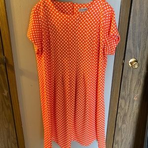 Shelby and Palmer orange polka dot dress (20W)